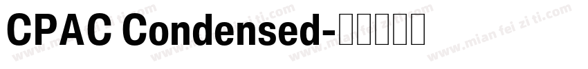 CPAC Condensed字体转换